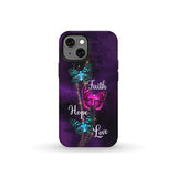 Faith Hope Love Butterfly with Cross Christian phone case iPhone 13 Mini / Tough