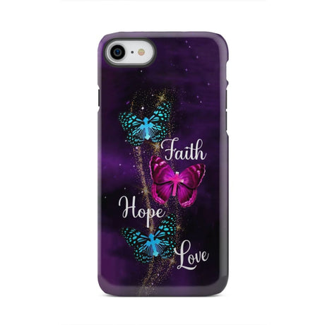 Faith Hope Love Butterfly with Cross Christian phone case iPhone 7 / Tough