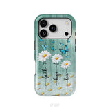Faith Hope Love Daisy Butterfly – 1 Corinthians 13:13 – Christian Phone Case iPhone 18 Pro / Tough Case