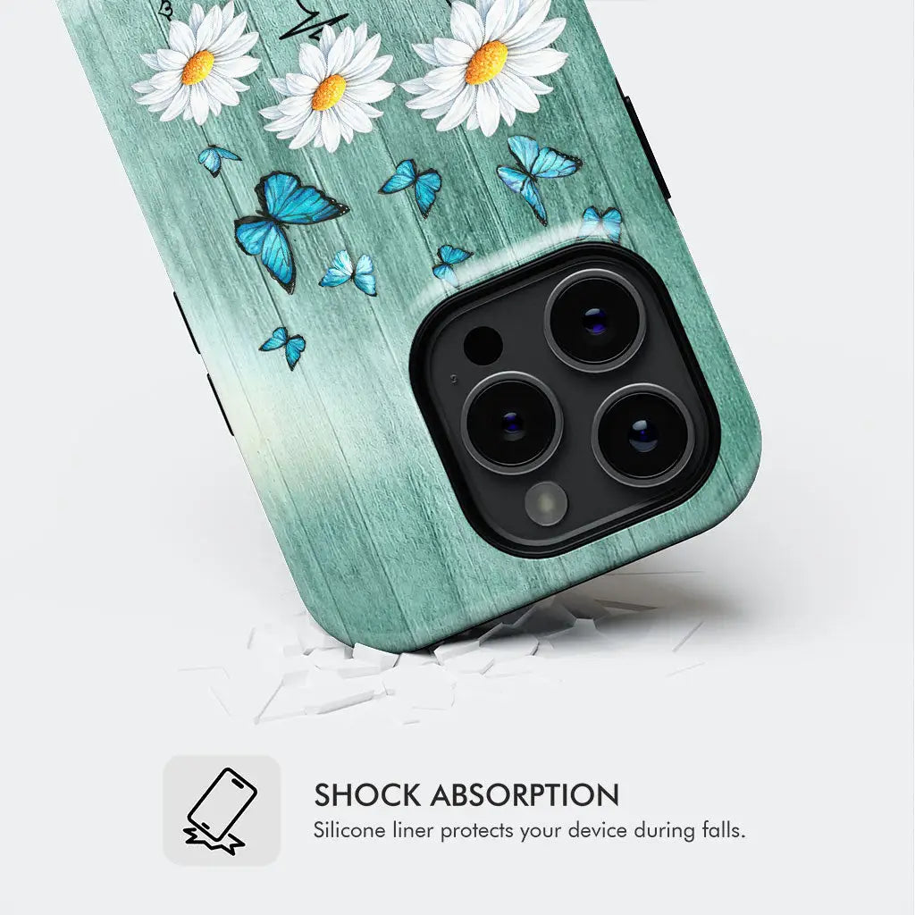 Faith Hope Love Daisy Butterfly Phone Case - Christian Phone Cases