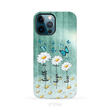 Faith Hope Love Daisy Butterfly Phone Case - Christian Phone Cases iPhone 12 Pro Max / Tough Case