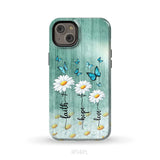 Faith Hope Love Daisy Butterfly Phone Case - Christian Phone Cases iPhone 14 Plus / Tough Case