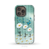Faith Hope Love Daisy Butterfly Phone Case - Christian Phone Cases iPhone 14 Pro Max / Tough Case