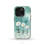 Faith Hope Love Daisy Butterfly Phone Case - Christian Phone Cases iPhone 15 Pro / Tough Case