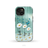 Faith Hope Love Daisy Butterfly Phone Case - Christian Phone Cases iPhone 15 / Tough Case