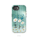 Faith Hope Love Daisy Butterfly Phone Case - Christian Phone Cases iPhone 16e / Tough Case