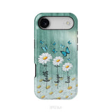 Faith Hope Love Daisy Butterfly Phone Case - Christian Phone Cases iPhone 17 Air / Tough Case