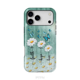 Faith Hope Love Daisy Butterfly Phone Case - Christian Phone Cases iPhone 17 Pro Max / Tough Case