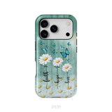 Faith Hope Love Daisy Butterfly Phone Case - Christian Phone Cases iPhone 17 Pro / Tough Case
