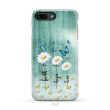 Faith Hope Love Daisy Butterfly Phone Case - Christian Phone Cases iPhone 8 Plus / Tough Case