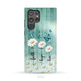 Faith Hope Love Daisy Butterfly Phone Case - Christian Phone Cases Samsung Galaxy S22 Ultra / Tough Case