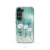 Faith Hope Love Daisy Butterfly Phone Case - Christian Phone Cases Samsung Galaxy S23 (Not for S23 FE) / Tough Case