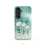 Faith Hope Love Daisy Butterfly Phone Case - Christian Phone Cases Samsung Galaxy S24 (Not for S24 FE) / Tough Case