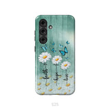 Faith Hope Love Daisy Butterfly Phone Case - Christian Phone Cases Samsung Galaxy S25 / Tough Case