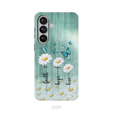 Faith Hope Love Daisy Butterfly Phone Case - Christian Phone Cases Samsung Galaxy S26 Plus / Tough Case