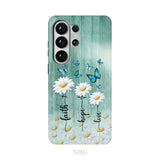 Faith Hope Love Daisy Butterfly Phone Case - Christian Phone Cases Samsung Galaxy S26 Ultra / Tough Case