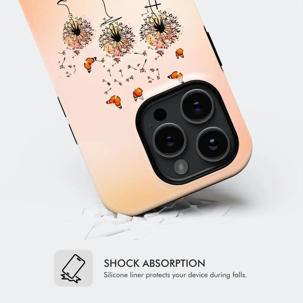 Faith Hope Love Dandelion Butterfly Phone Case