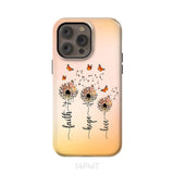 Faith Hope Love Dandelion Butterfly Phone Case iPhone 14 Pro Max / Tough