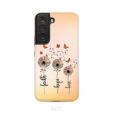 Faith Hope Love Dandelion Butterfly Phone Case Samsung Galaxy S22 / Tough