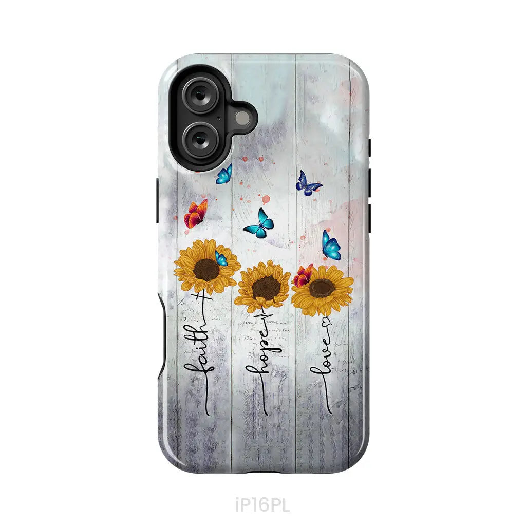 Faith Hope Love phone case iPhone 16 Plus / Tough Case