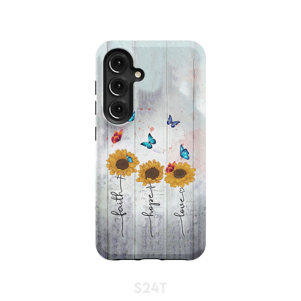 Faith Hope Love phone case Samsung Galaxy S24 / Tough