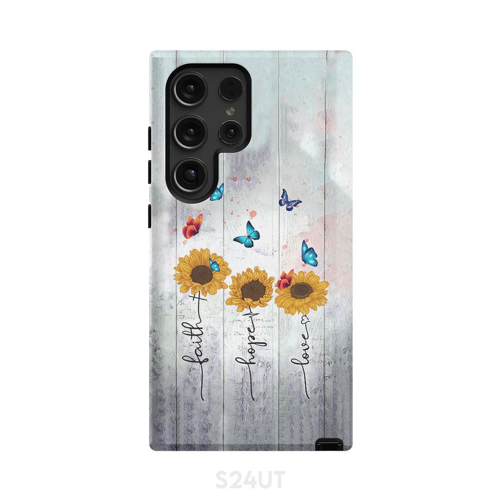 Faith Hope Love phone case Samsung Galaxy S24 Ultra / Tough