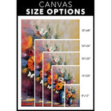 Faith-inspired wall art with "Faith Hope Love," butterflies, and flowers in a vase, ideal for Christian homes.