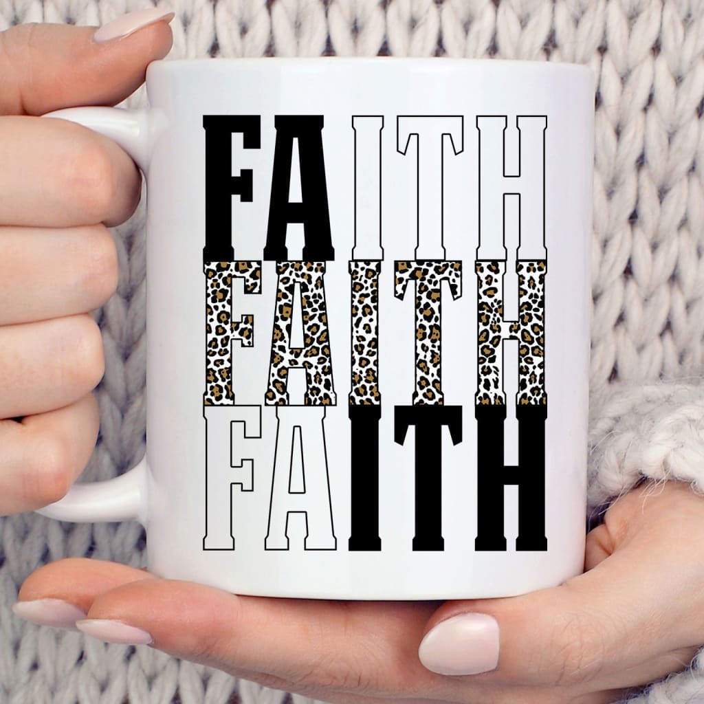 Faith Leopard Coffee Mug 11 oz