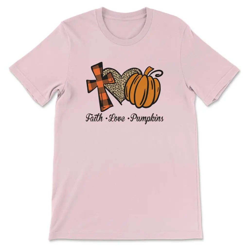 Faith Love Pumpkins Women’s T-shirt Pink / S