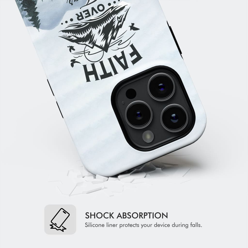 Faith over fear Mountain phone case