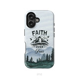 Faith Over Fear Mountain Phone Case iPhone 16 / Tough Case