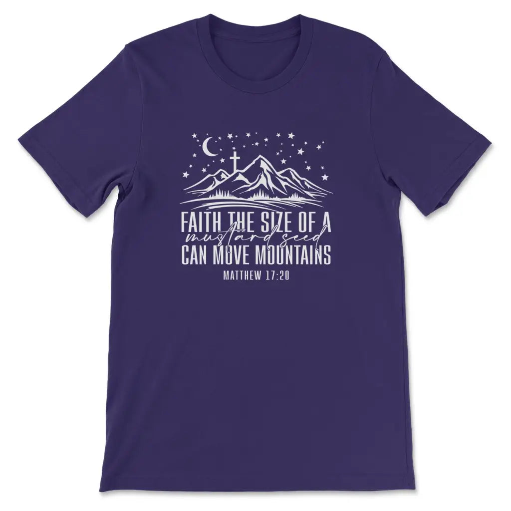 Faith the size of a mustard seed can move mountains Women’s t-shirt Team Purple / S