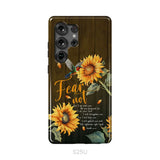 Fear Not for I Am With You Isaiah 41:10 Hummingbird Sunflower Phone Case Samsung Galaxy S25 Ultra / Tough Case