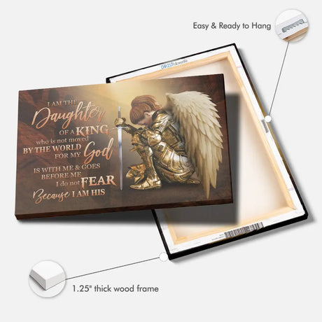 Inspirational Christian wall décor with female warrior theme, perfect gift for birthdays or encouragement.