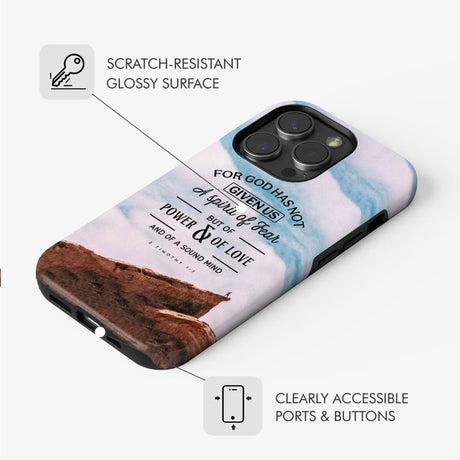 For God has not given us a spirit of fear phone case Christian cases