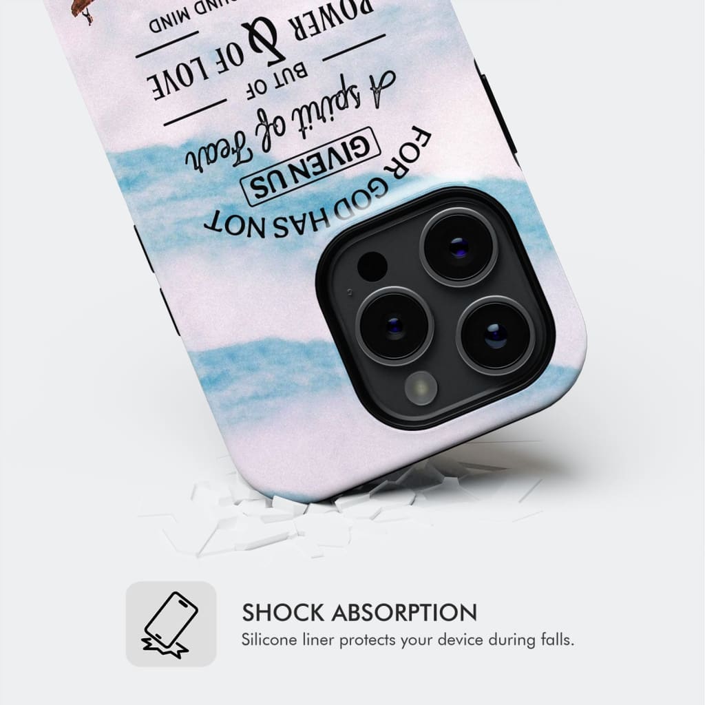 For God has not given us a spirit of fear phone case Christian cases