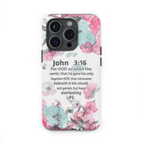 For God so loved the world John 3:16 Bible verse phone case