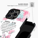 For God so loved the world John 3:16 Bible verse phone case