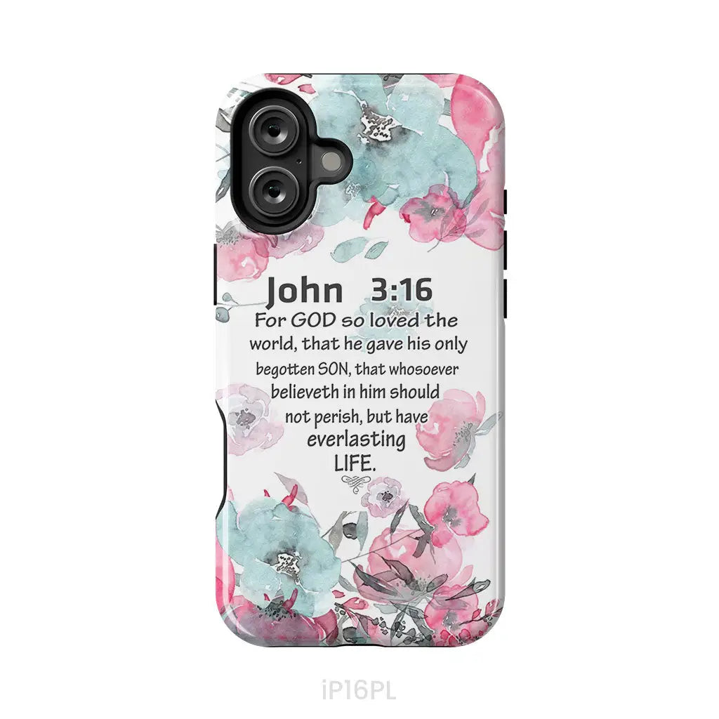 For God So Loved The World John 3:16 Bible Verse Phone Case iPhone 16 Plus / Tough Case