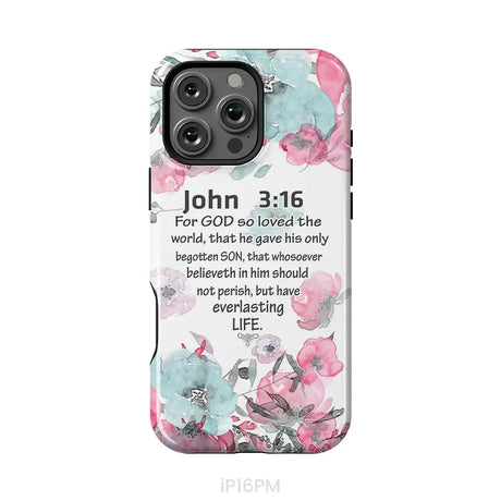 For God So Loved The World John 3:16 Bible Verse Phone Case iPhone 16 Pro Max / Tough Case