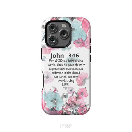 For God So Loved The World John 3:16 Bible Verse Phone Case iPhone 16 Pro / Tough Case