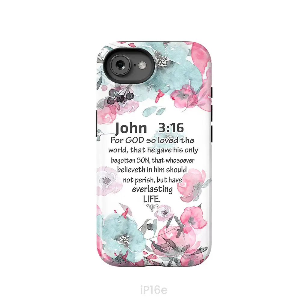 For God So Loved The World John 3:16 Bible Verse Phone Case iPhone 16e / Tough Case
