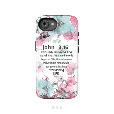 For God So Loved The World John 3:16 Bible Verse Phone Case iPhone 16e / Tough Case