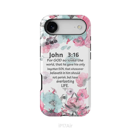 For God So Loved The World John 3:16 Bible Verse Phone Case iPhone 17 Air / Tough Case