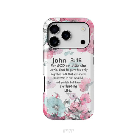 For God So Loved The World John 3:16 Bible Verse Phone Case iPhone 17 Pro / Tough Case