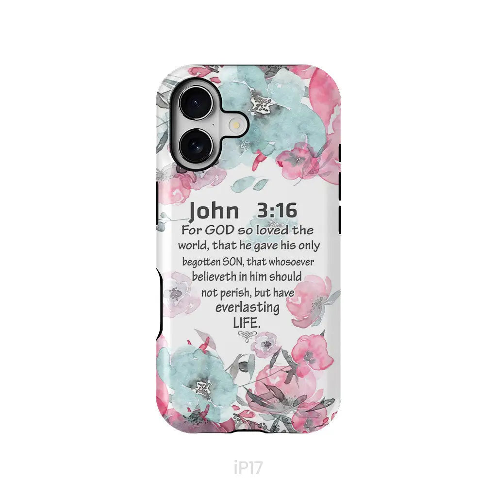 For God So Loved The World John 3:16 Bible Verse Phone Case iPhone 17 / Tough Case