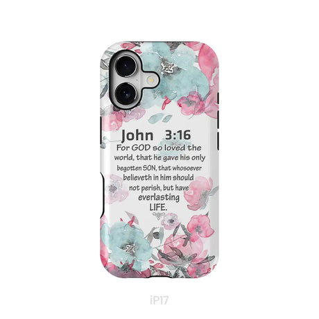 For God So Loved The World John 3:16 Bible Verse Phone Case iPhone 17 / Tough Case