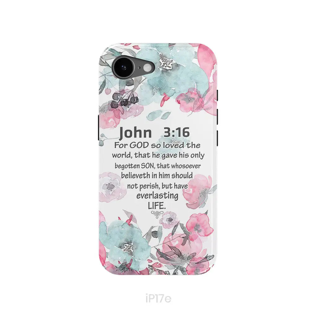 For God So Loved The World John 3:16 Bible Verse Phone Case iPhone 17e / Tough Case