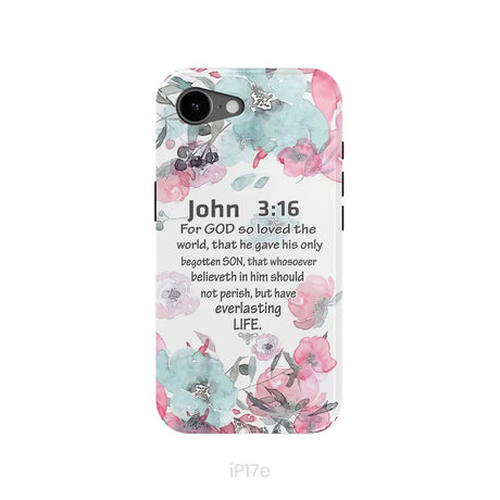 For God So Loved The World John 3:16 Bible Verse Phone Case iPhone 17e / Tough Case
