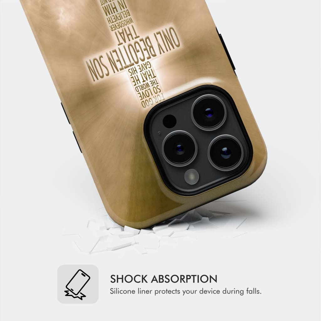 For God so loved the world John 3:16 KJV Bible verse phone case